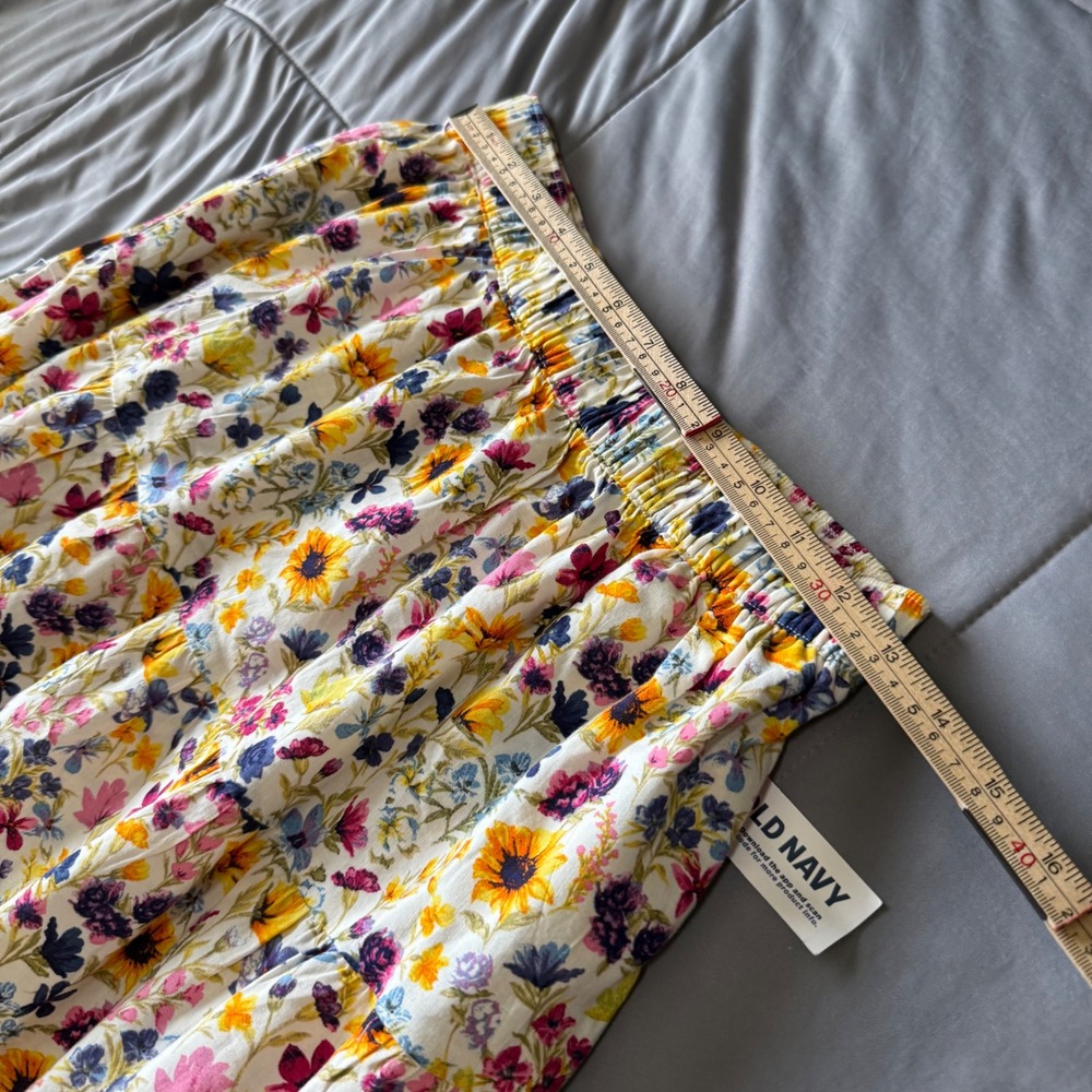 Old Navy Floral Tiered Maxi Skirt Womens Medium Multicolor NWT Boho Cottagecore - Picture 7 of 8